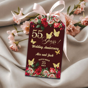 Elegantes goldenes 55. Hochzeitsjubiläum  Geschenkanhänger