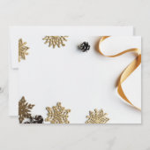 Elegantes goldenes Abendessen Einladung (Rückseite)