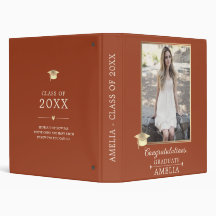 Elegantes goldenes Abschluss-Fotoalbum Andenken