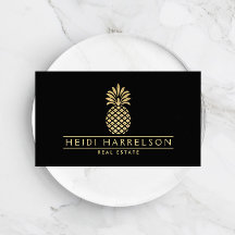 Elegantes Goldenes Ananas-Logo auf Schwarz