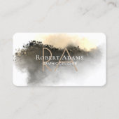 Elegantes goldenes Aquarell Abstrakt Mit Monogramm Visitenkarte (Vorderseite)