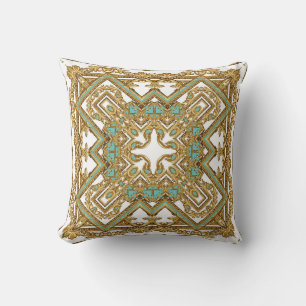 Elegantes goldenes Barock, Zierdesign. Kissen