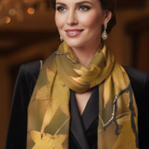 Elegantes goldenes Blatt-Monogramm-Weihnachtsgesch