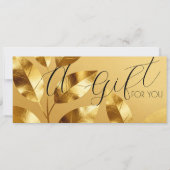 Elegantes Goldenes Blätter Hintergrundmuster 1 (Vorderseite)