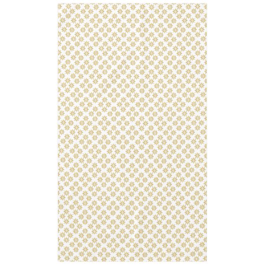 Elegantes goldenes Blume-Muster weiß Tischdecke (Vorderseite)