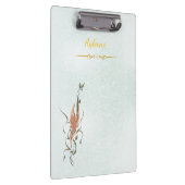 Elegantes Goldenes Blumenranken-Clipboard Klemmbrett (Rechts)