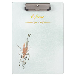 Elegantes Goldenes Blumenranken-Clipboard  Klemmbrett
