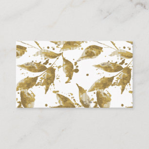 Elegantes goldenes botanisches Luxusgeschenk Telefonnummerkarte