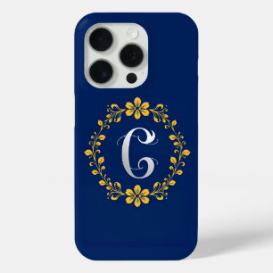 Elegantes goldenes C-Initial-Monogramm Case-Mate iPhone Hülle