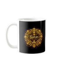 Elegantes goldenes "Danke"-Mandala-Design mit Luxu