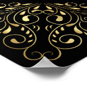 Elegantes goldenes Design Geburtstagsfeier Begrüßu Poster (Ecke)