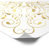 Elegantes goldenes Design Geburtstagsfeier Begrüßu Poster (Ecke)