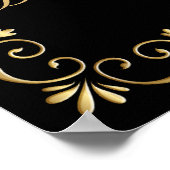 Elegantes goldenes Design Geburtstagsfeier Begrüßu Poster (Ecke)