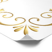 Elegantes goldenes Design Geburtstagsfeier Begrüßu Poster (Ecke)