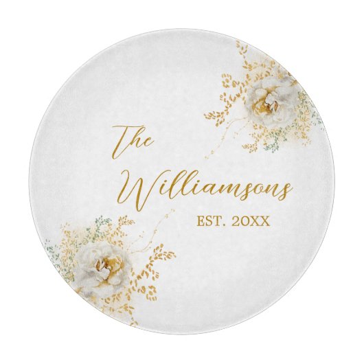 Elegantes goldenes Drehbuch - benutzerdefiniertes Schneidebrett (Vorderseite)