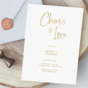 Elegantes Goldenes Drehbuch für Hochzeiten von Lie Einladung