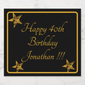 Elegantes Goldenes Flair Frische Pasta machen Schaumweinetikett (Einzelnes Label)