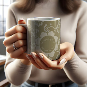 Elegantes goldenes florales ornamentales Vintage Kaffeetasse