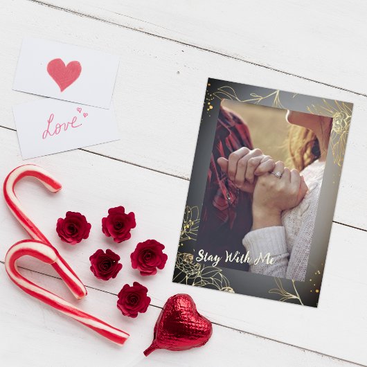 Elegantes goldenes Foto Dankeskarte