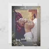 Elegantes goldenes Foto Dankeskarte (Vorderseite)