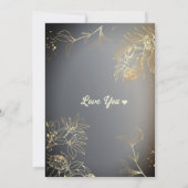 Elegantes goldenes Foto Dankeskarte (Rückseite)