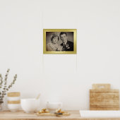 Elegantes goldenes Foto Poster (Küche)