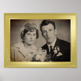 Elegantes goldenes Foto Poster