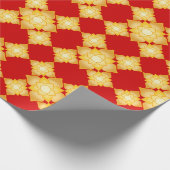 Elegantes goldenes, geometrisches Muster ohne Naht Geschenkpapier (Ecke)