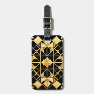 Elegantes goldenes geometrisches Musterdesign Gepäckanhänger