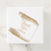 Elegantes goldenes Glitter-Dankeschön Geschenkanhänger (Beispiel)