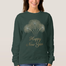 Elegantes goldenes Glitter-Feuerwerk Frohes Neues
