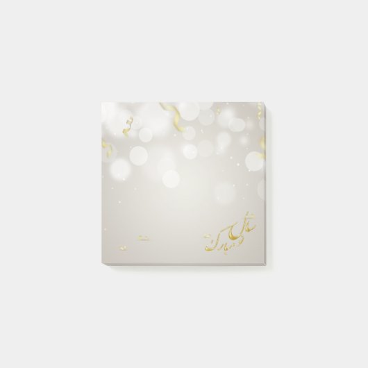 Elegantes Goldenes Glück Noroz Persisches Neujahr Post-it Klebezettel (Vorderseite)