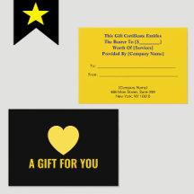 Elegantes Goldenes Herz, einfaches schwarzes Gesch