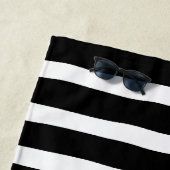 Elegantes Goldenes Herz Schwarze Streifen Nur verh Strandtuch (Beispiel)