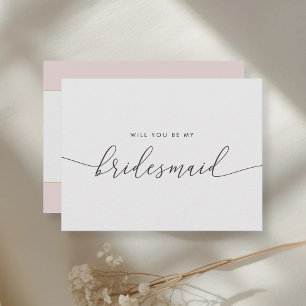 Elegantes Goldenes Herz wirst du meine Bridesmaid  Einladungspostkarte
