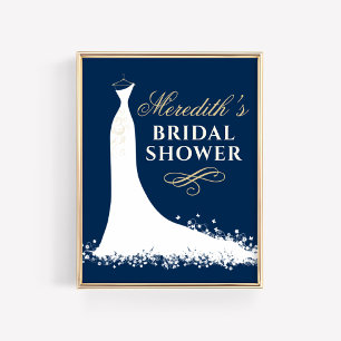Elegantes goldenes Hochzeitskleid - Willkommen zur Poster