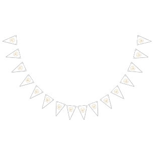 Elegantes goldenes Hochzeitsmonogramm Wimpelkette