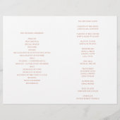 Elegantes goldenes Hochzeitsprogramm gefaltet. Bla (Rückseite)