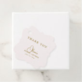 Elegantes Goldenes Hochzeitstag Danke Schild Geschenkanhänger (Beispiel)