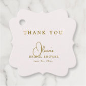 Elegantes Goldenes Hochzeitstag Danke Schild Geschenkanhänger (Vorderseite)