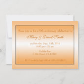 Elegantes goldenes Hochzeitstag Einladung (Rückseite)