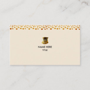 Elegantes goldenes Konfetti auf Beige Visitenkarte