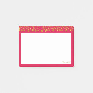 Elegantes goldenes Konfetti auf Burgund Post-it Klebezettel