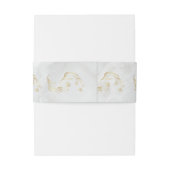 Elegantes goldenes Marmor-Hochzeits-Bauchschnur Einladungsbanderole (Rückseitenbeispiel)