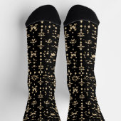 Elegantes Goldenes Muster Socken (Oben)