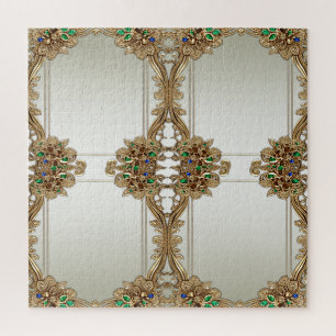 Elegantes goldenes ornamentales Puzzle