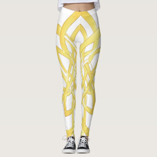Elegantes goldenes Ornamentmuster-Design Leggings
