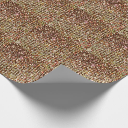 Elegantes goldenes Perlmuster Geschenkpapier (Ecke)