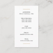 Elegantes, goldenes Schlüsselloch Visitenkarte (Rückseite)