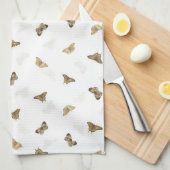 Elegantes goldenes Schmetterlingsmuster Geschirrtuch (Viertel Falte)